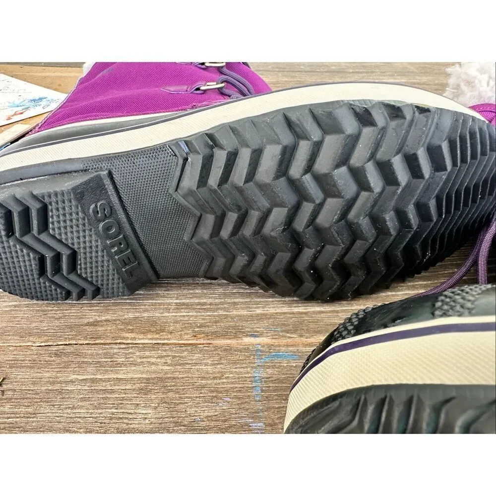 Sorel Women’s 6 Purple Insulated Yoot Pack Nylon Winter Water Resistant Boots